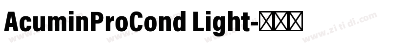 AcuminProCond Light字体转换